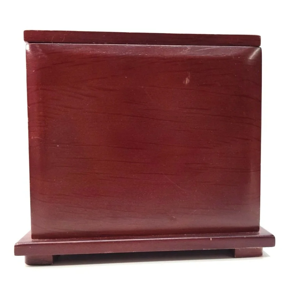Vintage Small Wooden Jewelry Chest of 3 Drawers